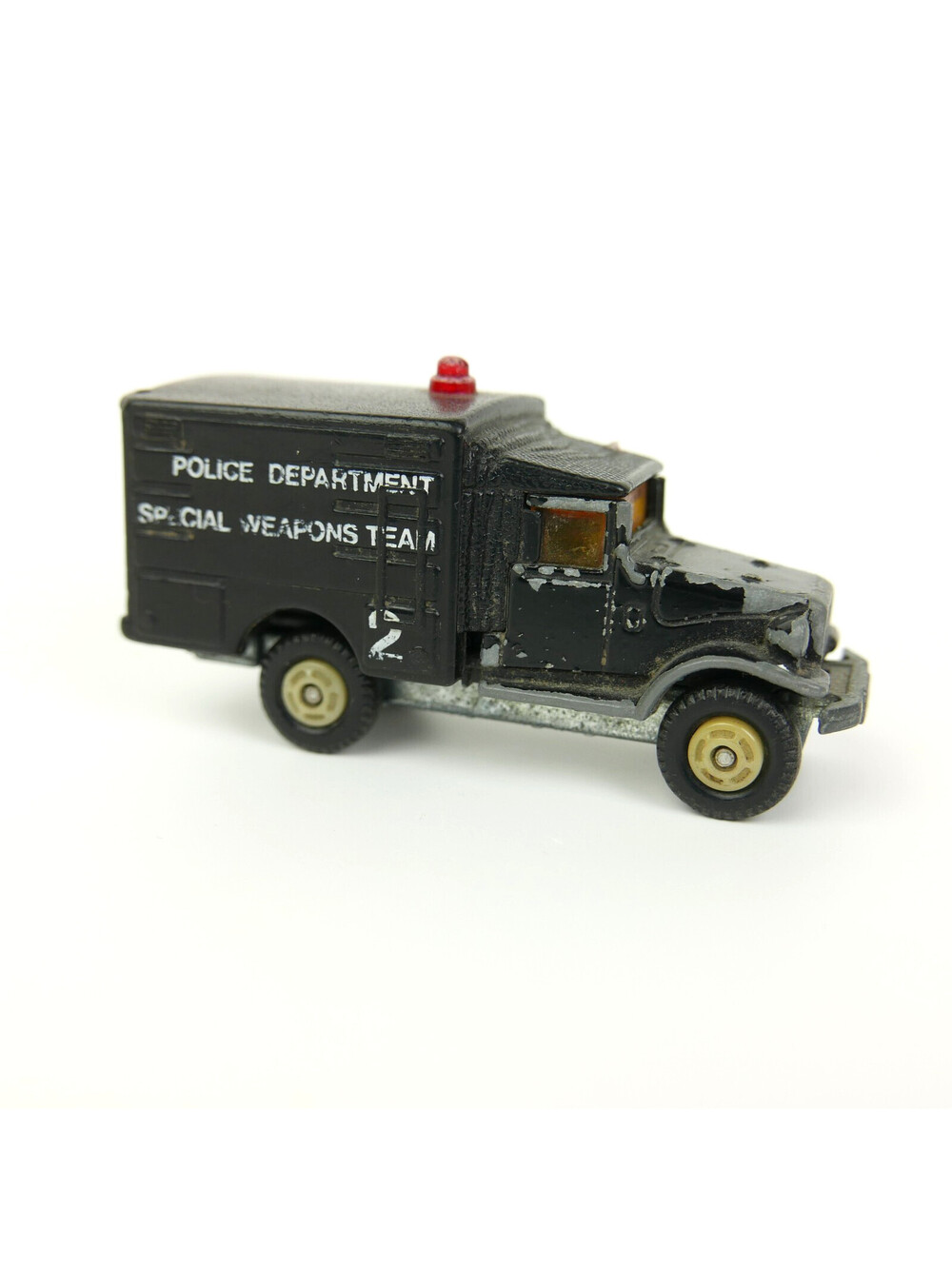Vintage 1978 Tomica No 67 Toyota HQ15V SWAT Police Truck Diecast Japan Black